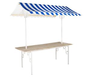 Franse marktkraam blauw/wit