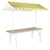 Franse marktkraam geel/wit