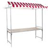 Marktkraam met zeil rood/wit