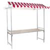 Marktkraam met zeil rood/wit
