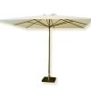 Parasol incl. voet 3x3m - Ecru