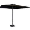 Parasol incl. voet 3x3m - Zwart