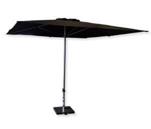 Parasol incl. voet 3x3m - Zwart