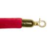 Afzetkoord velours rood / messing