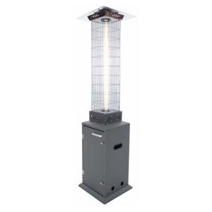 Designheater RVS met vlam