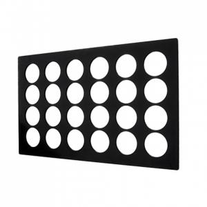 Plateau GN 24-gaats zwart tbv buikbak