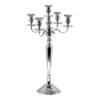 Kandelaar 5-arm zilver 80cm
