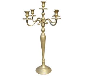 Kandelaar 5-arm goud 80cm