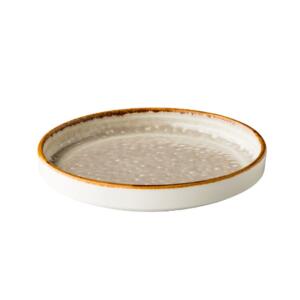 Bord Jersey met rand - grijs - Ø 16cm