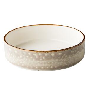 Bord Jersey met rand - grijs - Ø 18cm