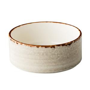 Kom Jersey met rand - grijs - Ø 13cm