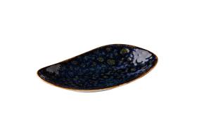 Bord Jersey ovaal - blauw - 20,5 cm
