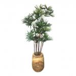 Baby fan in houten pot – kunst