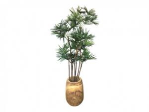Baby fan in houten pot - kunst