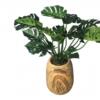 Montsera in houten pot - kunst