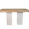 Statafel steigerhout mixed 180x80cm - Wit blad