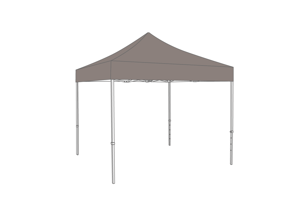 Partytent – Easy up – 3 x 3m – zand