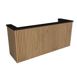 Barombouw Milano - hout/zwart - 2,2m