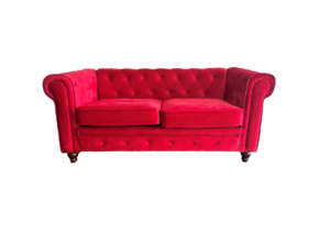 Chesterfield 2-zitsbank Malibu rood