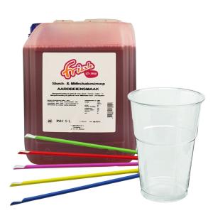 Slush puppy pakket aardbei - 125 porties