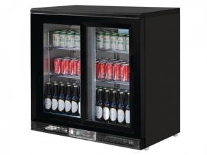 Buffet koelkast met 2 glazen schuifdeuren