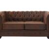 Chesterfield 2-zitsbank Malibu bruin