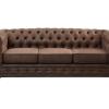 Chesterfield 3-zitsbank Malibu bruin