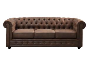 Chesterfield 3-zitsbank Malibu bruin