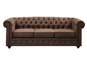 Chesterfield 3-zitsbank Malibu bruin