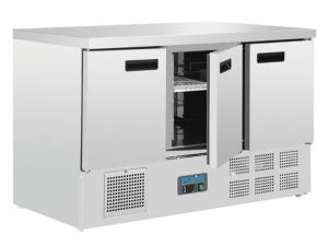 Koelwerkbank 3-deurs 137x70cm