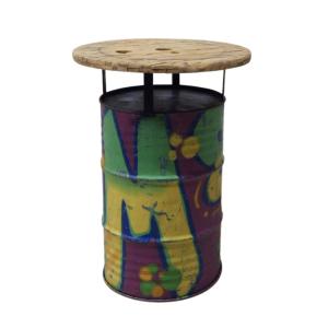 Statafel Olievat graffiti