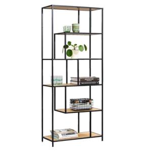 Kast Jaxx - zwart/naturel - 185x77x35 cm