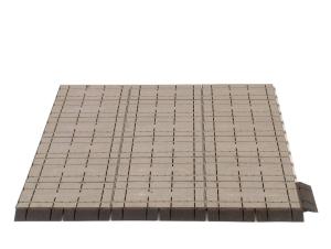 Vloer kunststof grijs 1x1m - per 20