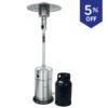 Paddenstoelheater RVS + 5 kg gas