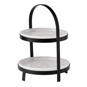 Etagere 2-laags incl. 2 borden