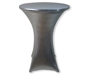 Statafel met rok zilver