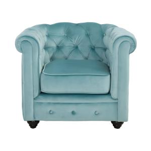 Chesterfield fauteuil Malibu pastelblauw