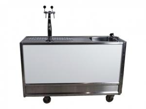 Biertap watergekoeld met 2 kranen - B160xL58xH115