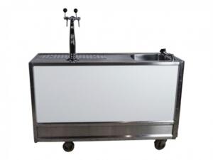 Biertap watergekoeld met 2 kranen - B160xL58xH115