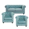 Chesterfield zithoek Malibu pastelblauw