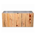 Ombouw steigerhout met RVS werktafel – 2,2m