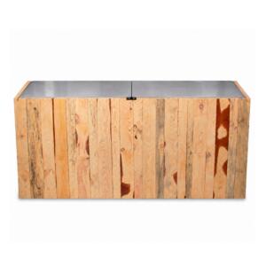 Ombouw steigerhout met RVS werktafel - 2,2m