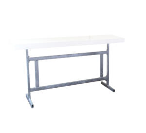 Statafel wit met frame 200cm x 60cm